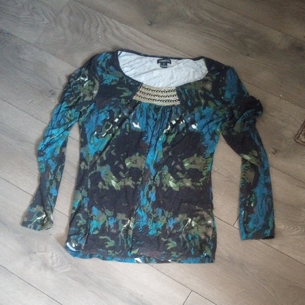 Elegant Long Sleeve Blouse Medium Claudia Ev